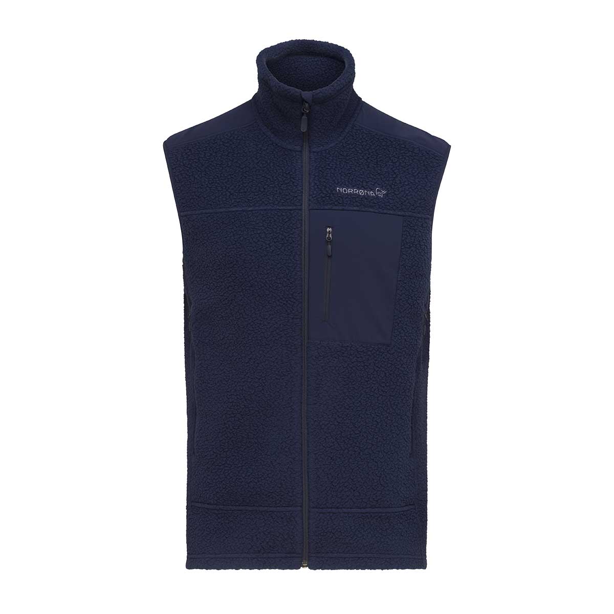 Norrona Trollveggen Thermal Pro Vest Men's in Indigo Night and Indigo Night
